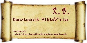 Kosztocsik Viktória névjegykártya