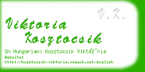 viktoria kosztocsik business card